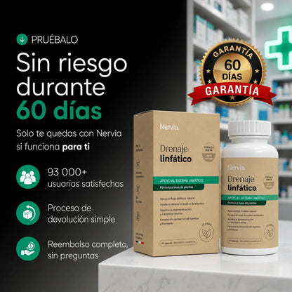Nervia™ - Cápsulas de Drenaje Linfático - Transformación total en 60 días